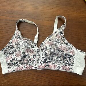 Cacique Floral Print Women's Bra - White and Pink 46C